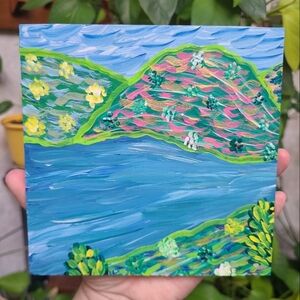 🆕️Landscape Wall Art River Painting Art "Spring at the River" Original Painting